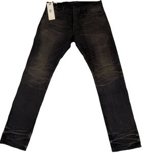 Mastercraft Union Nara Slim Sureto Worn Black Denim Size 36/34 NWT Retail $755